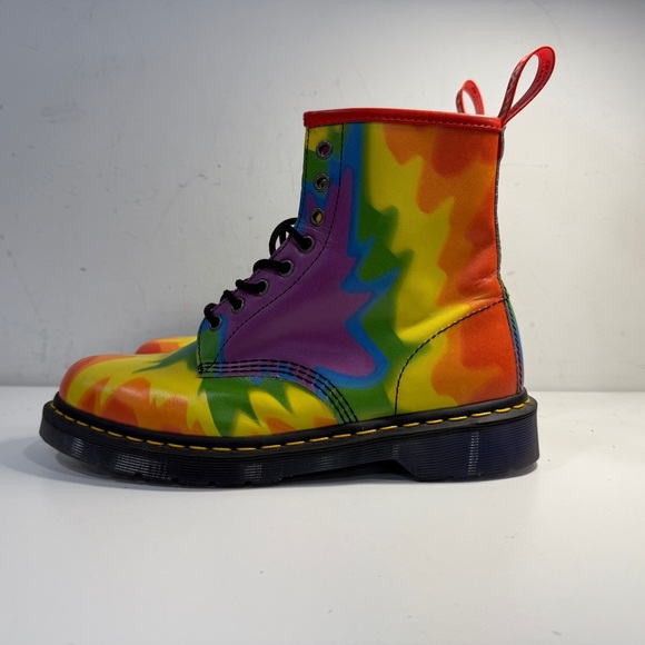 Dr. Martens Other - Dr Docs Martens 1460 8 Eye Tie Dye Pride Boots Unisex Men Size 9 Women’s 10